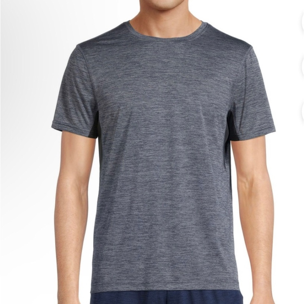 RUSSELL Mens Dri Power 360 T-Shirt Size Med 38-40 Gray Black Underarm Insert New